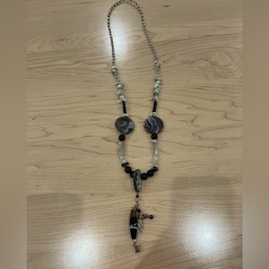 Monochromatic boho beaded necklace